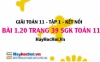 Bài 1.20 SGK Toán 11 tập 1 Kết nối tri thức